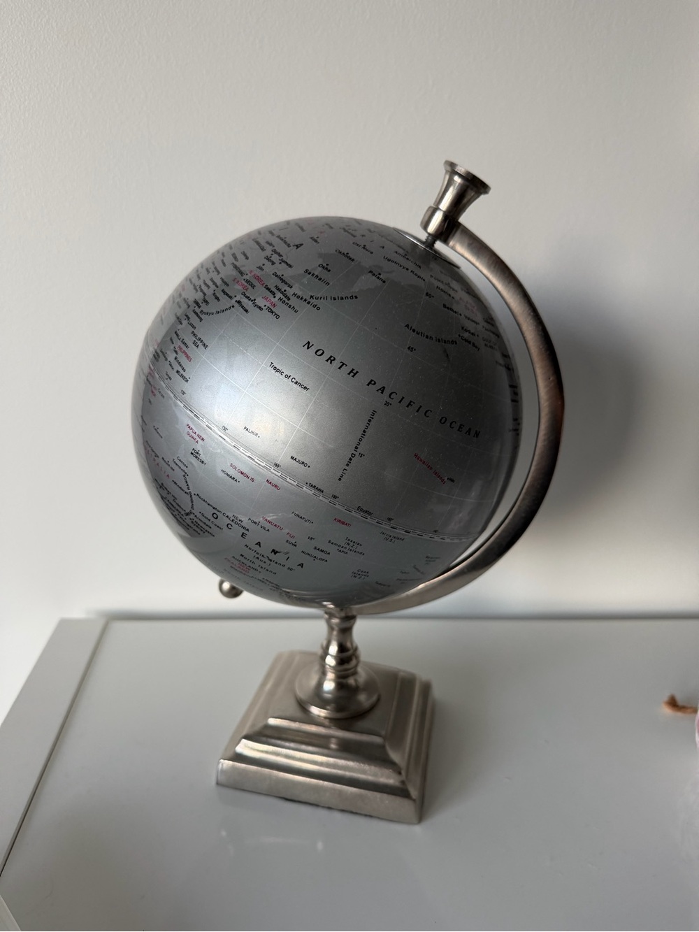 Gray Metallic Desk Globe Home Accent - Picture 3 of 4